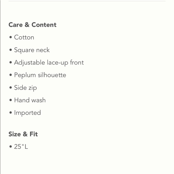 ✨ Anthropologie Lace-Up Peplum Tank Sz M - Picture 4 of 4